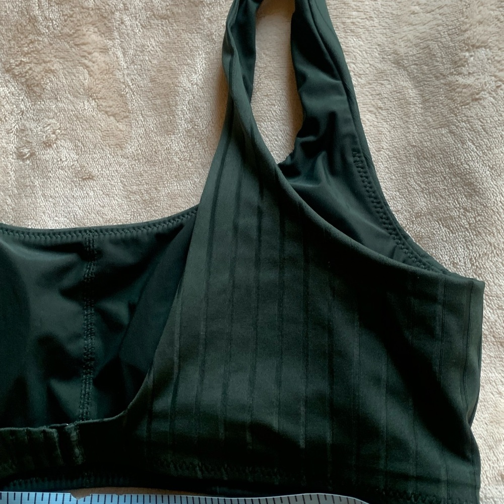 lululemon athletica Ribbed Scoop Neck Sports Bra in Dark Green - Picture 11 of 11